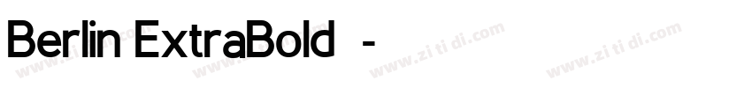 Berlin ExtraBold字体字体转换